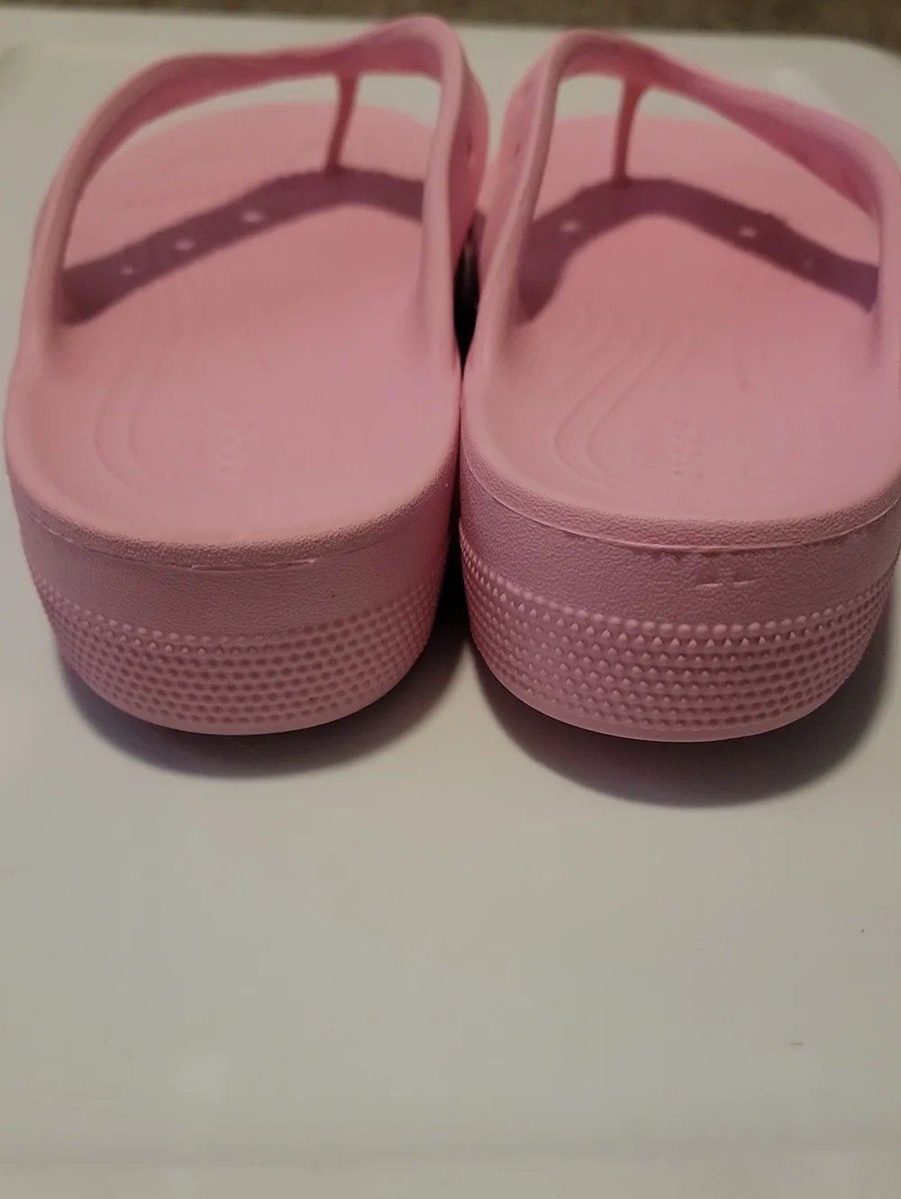 Crocs Classic Platform Flip Flop(207714) - Flamingo Pink, Size W9